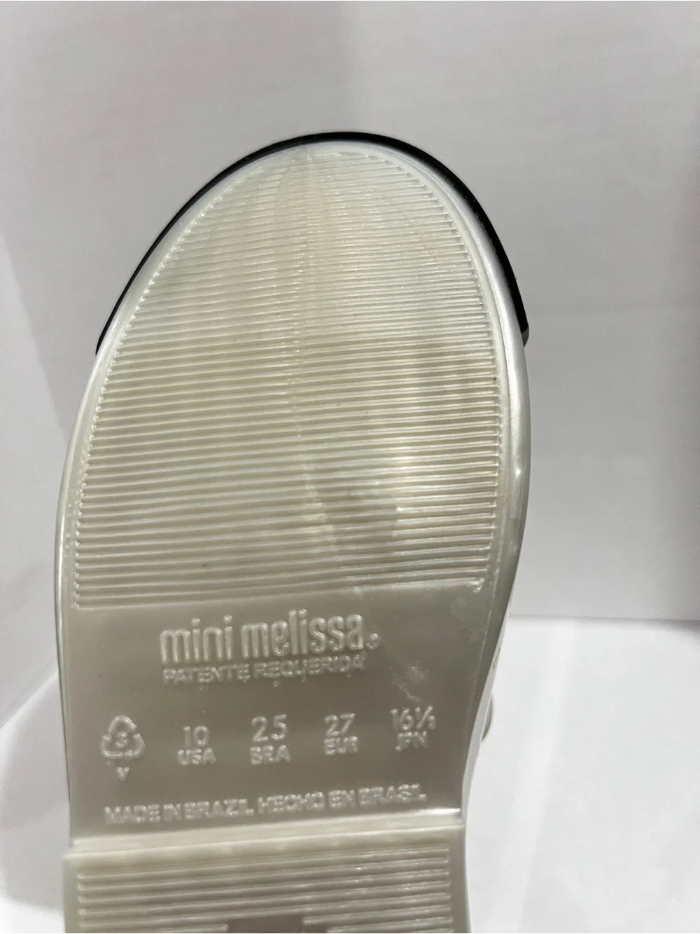 MINI MELISSA Little Girls Mini Sweet Love Cap Toe Mary Jane Size 10 Pearly White